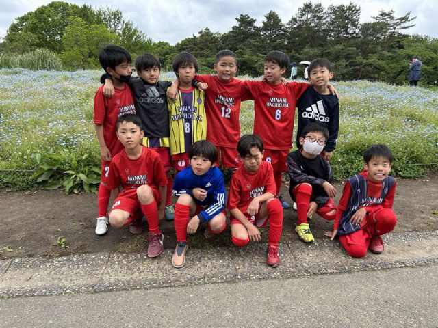 多摩ジュニアSCさんと練習試合の写真